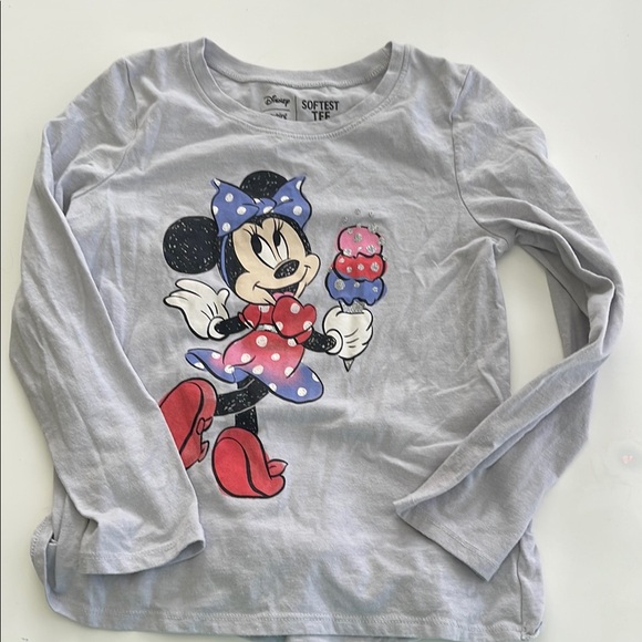 Disney Other - Disney Kids Gray Minnie Mouse Long Sleeve Shirt